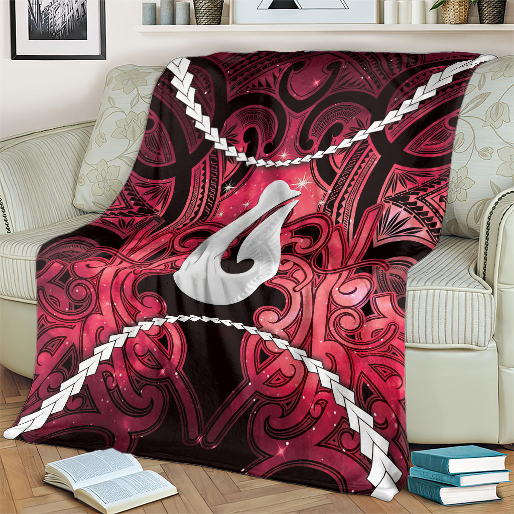 Maori Matariki Hei Matau Whero Blanket Maori Kowhaiwhai Pattern Galaxy LT01 - Polynesian Pride