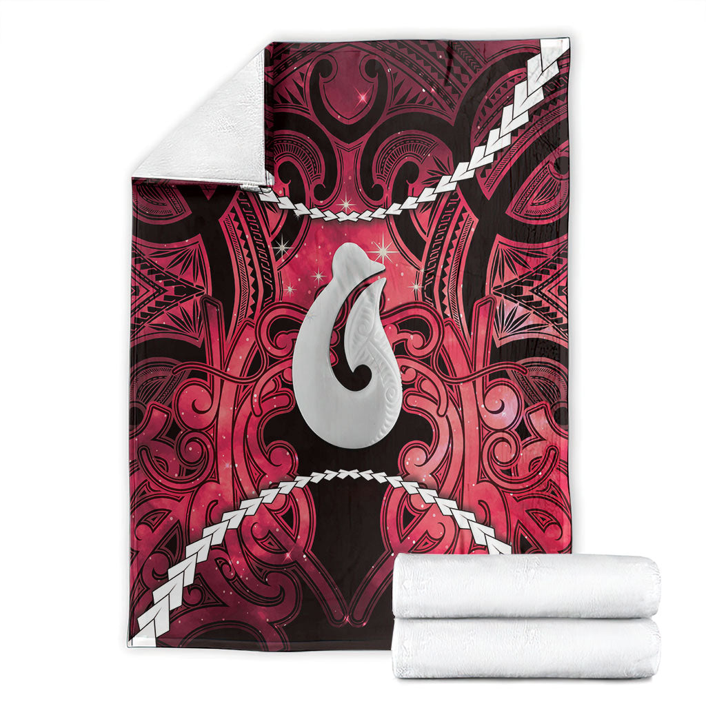 Maori Matariki Hei Matau Whero Blanket Maori Kowhaiwhai Pattern Galaxy LT01 - Polynesian Pride