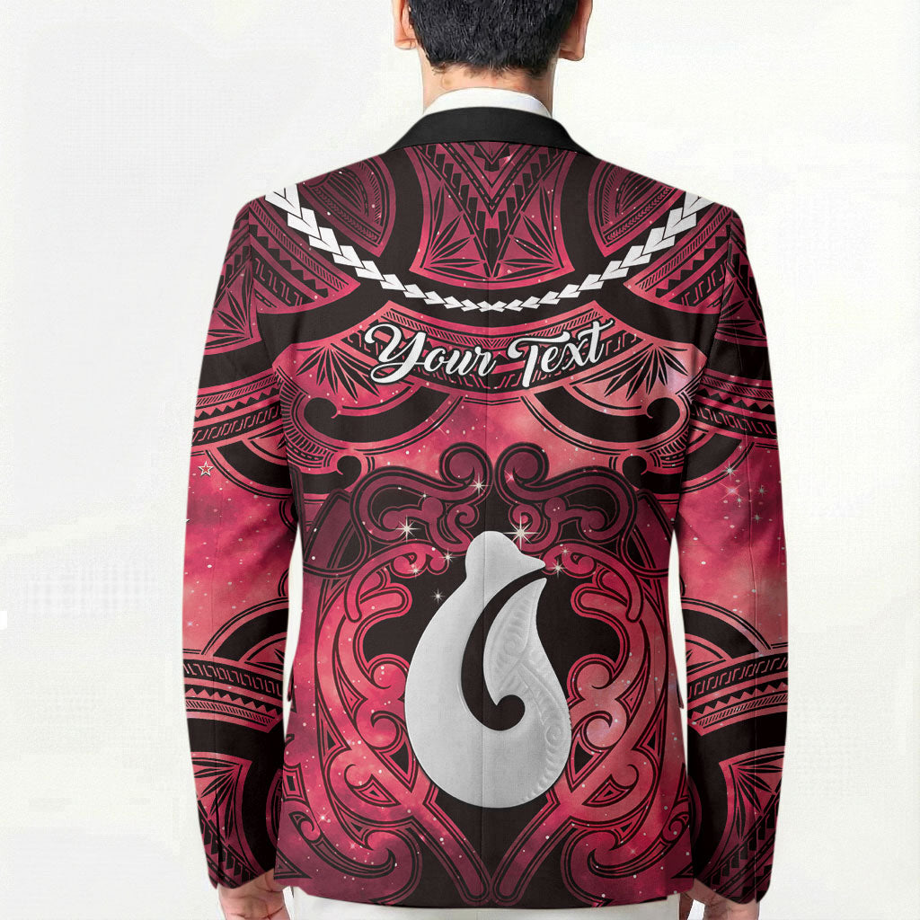 Personalised Maori Matariki Hei Matau Whero Blazer Maori Kowhaiwhai Pattern Galaxy LT01 - Polynesian Pride