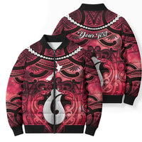 Personalised Maori Matariki Hei Matau Whero Bomber Puffer Jacket Maori Kowhaiwhai Pattern Galaxy LT01 - Polynesian Pride