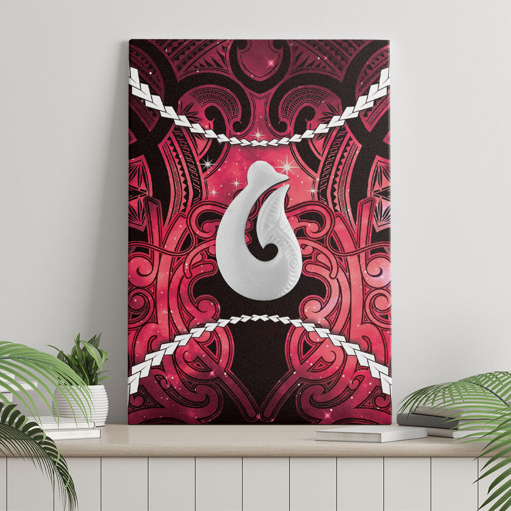 Maori Matariki Hei Matau Whero Canvas Wall Art Maori Kowhaiwhai Pattern Galaxy