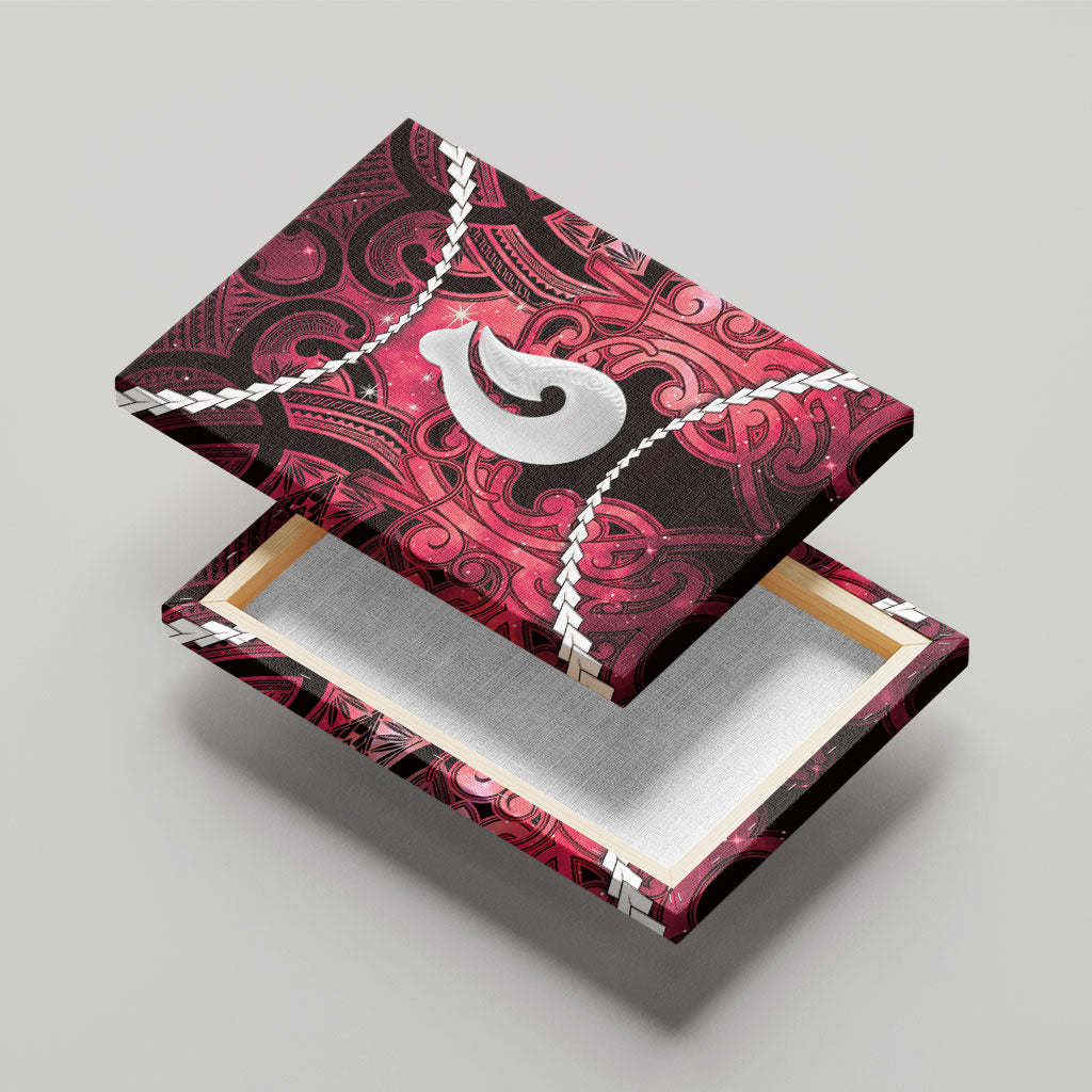 Maori Matariki Hei Matau Whero Canvas Wall Art Maori Kowhaiwhai Pattern Galaxy