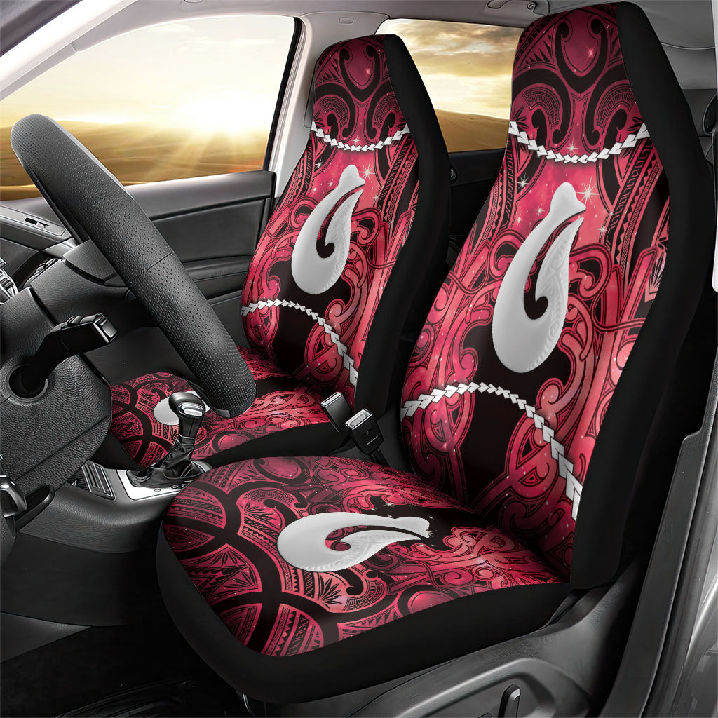 Maori Matariki Hei Matau Whero Car Seat Cover Maori Kowhaiwhai Pattern Galaxy LT01 - Polynesian Pride