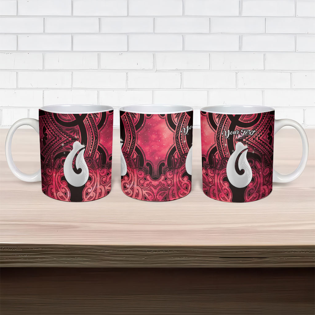 Personalised Maori Matariki Hei Matau Whero Ceramic Mug Maori Kowhaiwhai Pattern Galaxy LT01 - Polynesian Pride