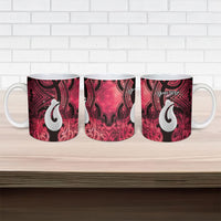 Personalised Maori Matariki Hei Matau Whero Ceramic Mug Maori Kowhaiwhai Pattern Galaxy LT01 - Polynesian Pride