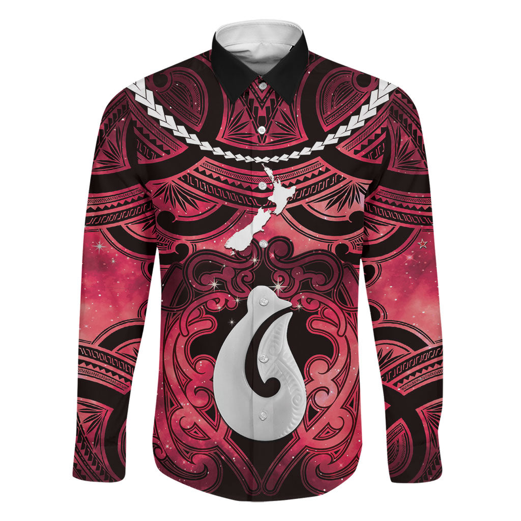 Personalised Maori Matariki Hei Matau Whero Family Matching Mermaid Dress and Hawaiian Shirt Maori Kowhaiwhai Pattern Galaxy