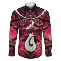 Personalised Maori Matariki Hei Matau Whero Family Matching Off Shoulder Short Dress and Hawaiian Shirt Maori Kowhaiwhai Pattern Galaxy