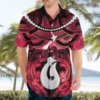 Personalised Maori Matariki Hei Matau Whero Hawaiian Shirt Maori Kowhaiwhai Pattern Galaxy LT01 - Polynesian Pride