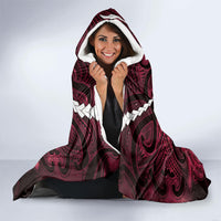 Maori Matariki Hei Matau Whero Hooded Blanket Maori Kowhaiwhai Pattern Galaxy LT01 - Polynesian Pride