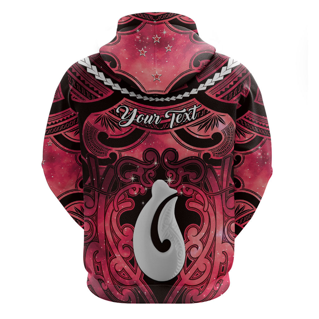 Personalised Maori Matariki Hei Matau Whero Hoodie Maori Kowhaiwhai Pattern Galaxy LT01 - Polynesian Pride