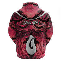 Personalised Maori Matariki Hei Matau Whero Hoodie Maori Kowhaiwhai Pattern Galaxy LT01 - Polynesian Pride