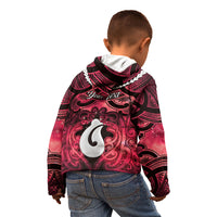 Personalised Maori Matariki Hei Matau Whero Kid Hoodie Maori Kowhaiwhai Pattern Galaxy LT01 - Polynesian Pride