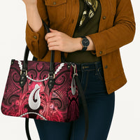 Maori Matariki Hei Matau Whero Leather Bag Maori Kowhaiwhai Pattern Galaxy LT01 - Polynesian Pride
