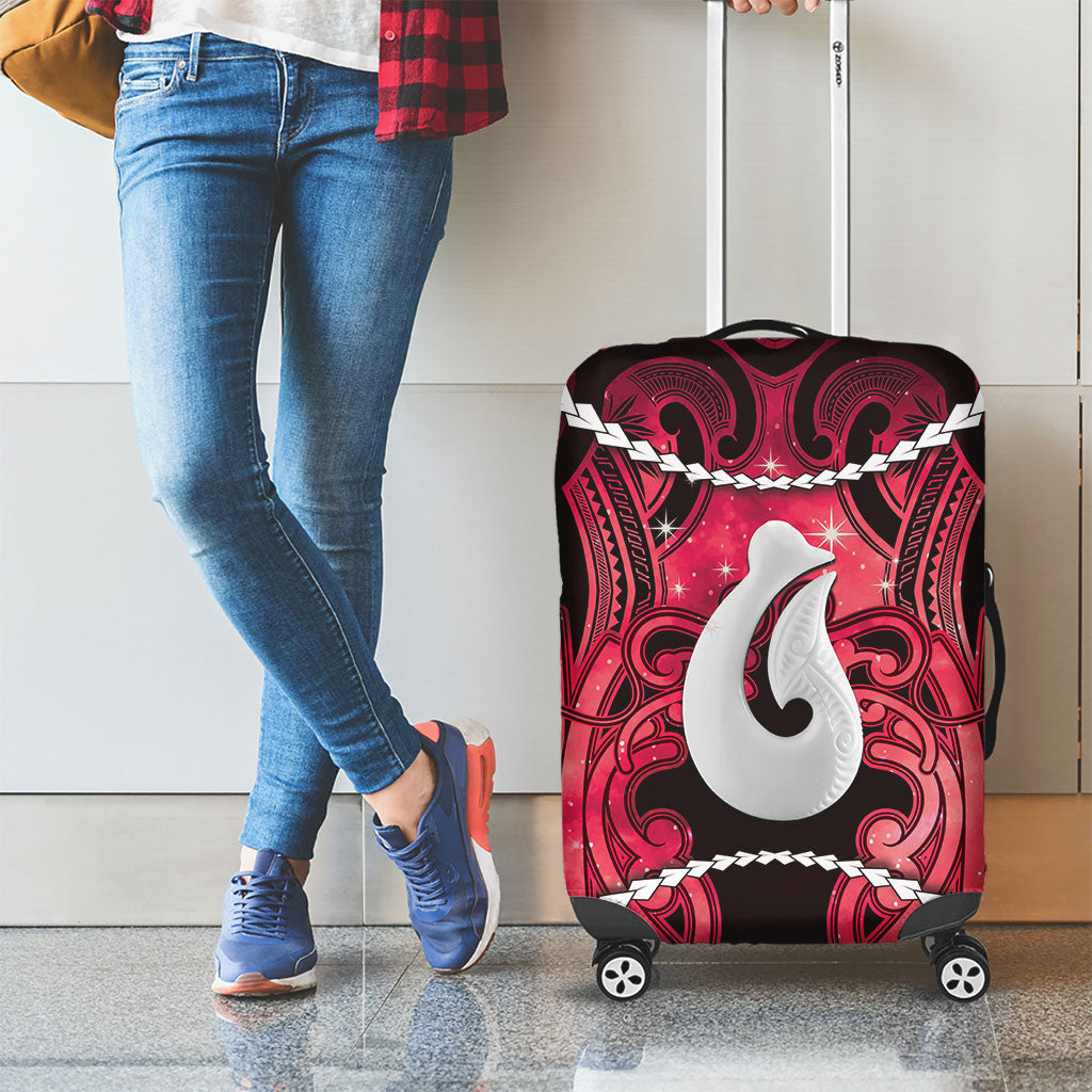 Maori Matariki Hei Matau Whero Luggage Cover Maori Kowhaiwhai Pattern Galaxy LT01 - Polynesian Pride