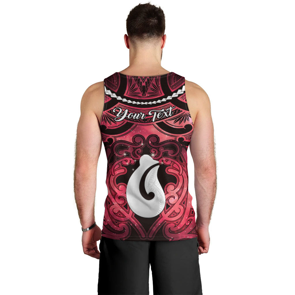 Personalised Maori Matariki Hei Matau Whero Men Tank Top Maori Kowhaiwhai Pattern Galaxy LT01 - Polynesian Pride