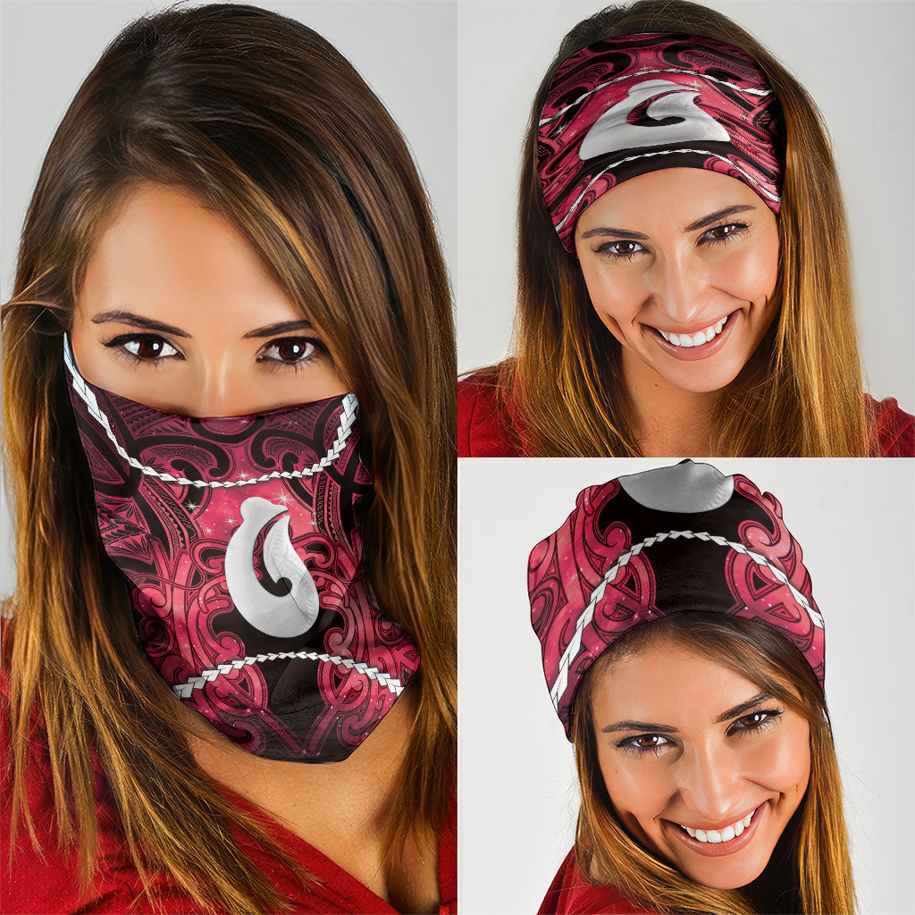 Maori Matariki Hei Matau Whero Neck Gaiter Maori Kowhaiwhai Pattern Galaxy LT01 - Polynesian Pride