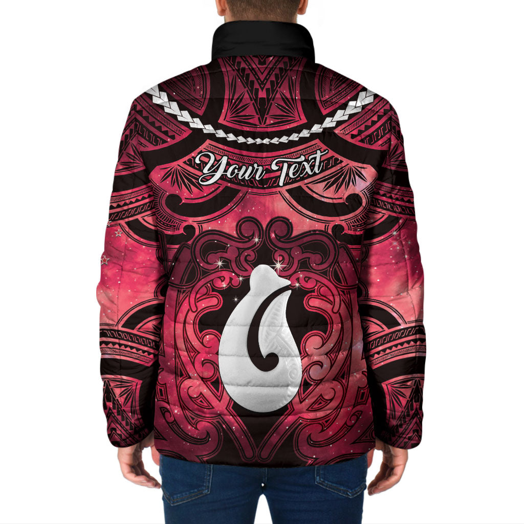 Personalised Maori Matariki Hei Matau Whero Padded Jacket Maori Kowhaiwhai Pattern Galaxy LT01 - Polynesian Pride