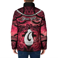 Personalised Maori Matariki Hei Matau Whero Padded Jacket Maori Kowhaiwhai Pattern Galaxy LT01 - Polynesian Pride