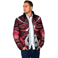 Personalised Maori Matariki Hei Matau Whero Padded Jacket Maori Kowhaiwhai Pattern Galaxy LT01 - Polynesian Pride