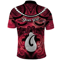 Personalised Maori Matariki Hei Matau Whero Polo Shirt Maori Kowhaiwhai Pattern Galaxy LT01 - Polynesian Pride