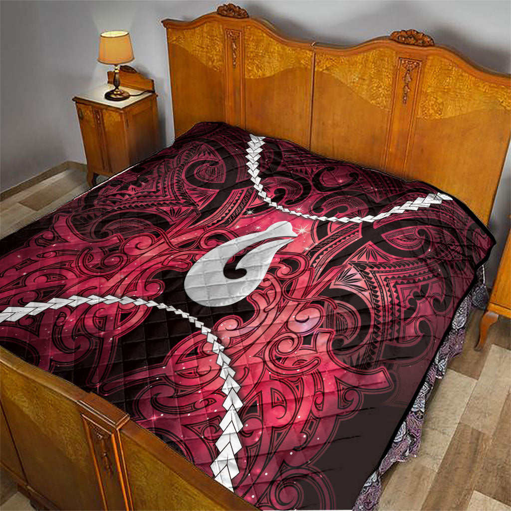 Maori Matariki Hei Matau Whero Quilt Maori Kowhaiwhai Pattern Galaxy LT01 - Polynesian Pride