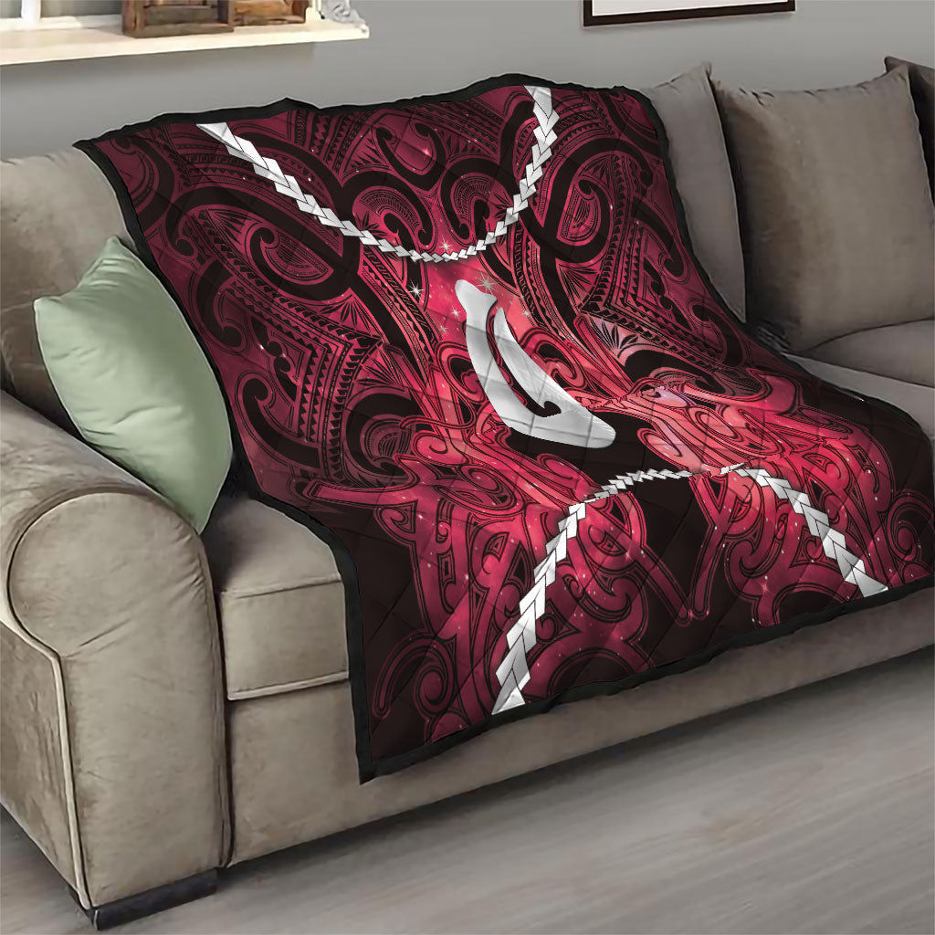 Maori Matariki Hei Matau Whero Quilt Maori Kowhaiwhai Pattern Galaxy LT01 - Polynesian Pride