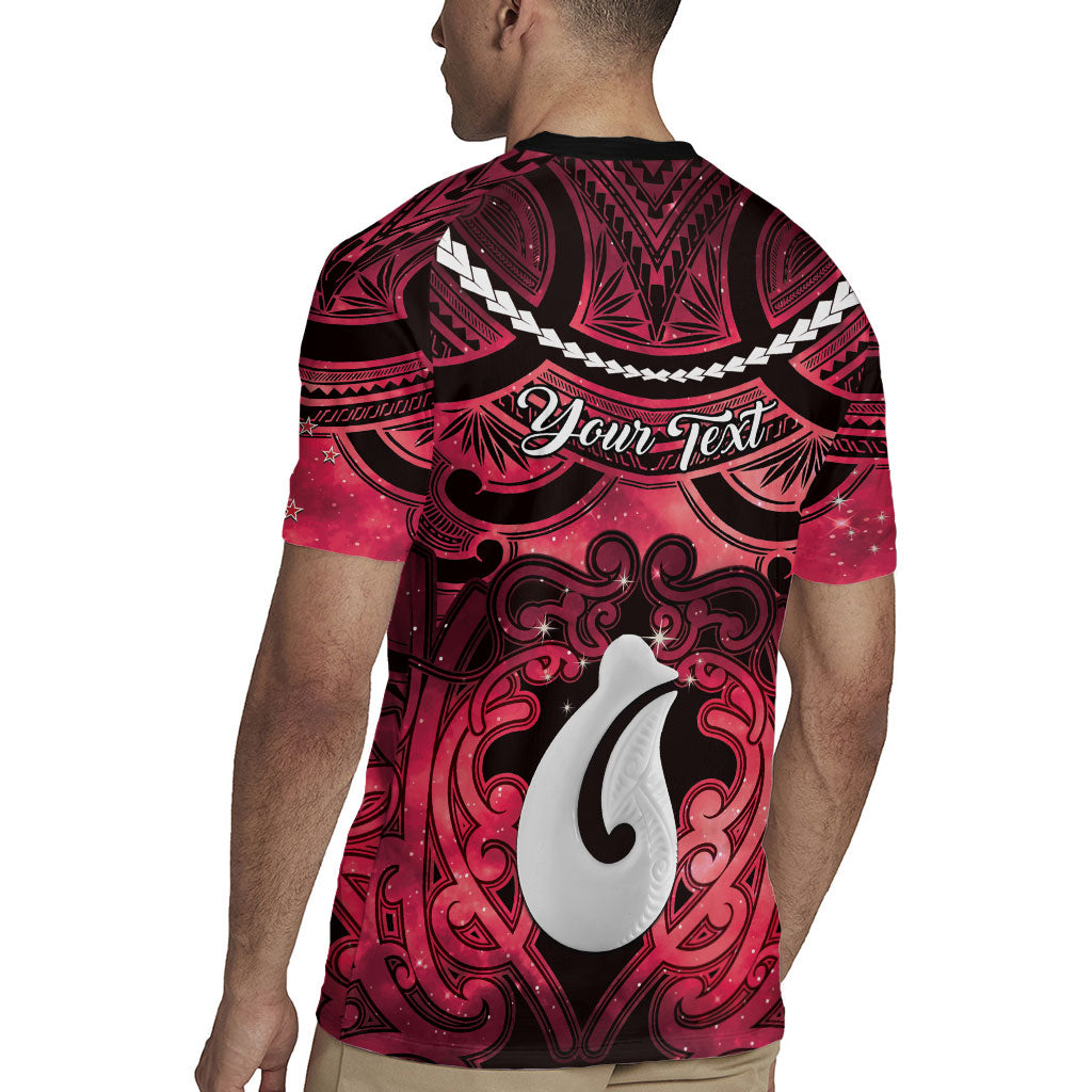 Personalised Maori Matariki Hei Matau Whero Rugby Jersey Maori Kowhaiwhai Pattern Galaxy LT01 - Polynesian Pride