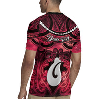 Personalised Maori Matariki Hei Matau Whero Rugby Jersey Maori Kowhaiwhai Pattern Galaxy LT01 - Polynesian Pride