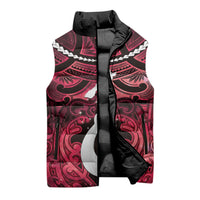 Personalised Maori Matariki Hei Matau Whero Sleeveless Puffer Jacket Maori Kowhaiwhai Pattern Galaxy LT01 - Polynesian Pride