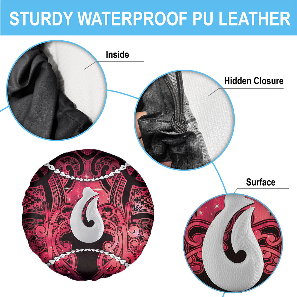 Maori Matariki Hei Matau Whero Spare Tire Cover Maori Kowhaiwhai Pattern Galaxy LT01 - Polynesian Pride
