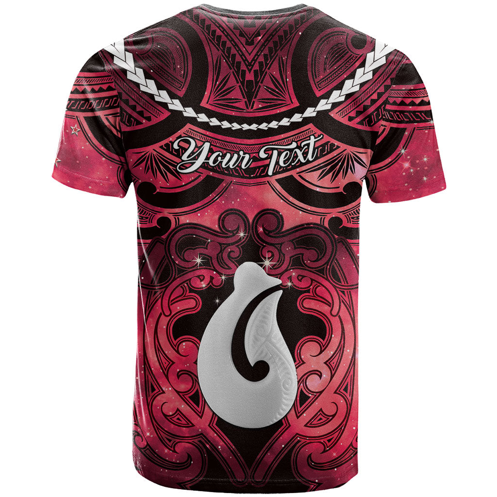 Personalised Maori Matariki Hei Matau Whero T Shirt Maori Kowhaiwhai Pattern Galaxy LT01 - Polynesian Pride