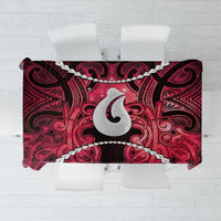 Maori Matariki Hei Matau Whero Tablecloth Maori Kowhaiwhai Pattern Galaxy LT01 Red - Polynesian Pride