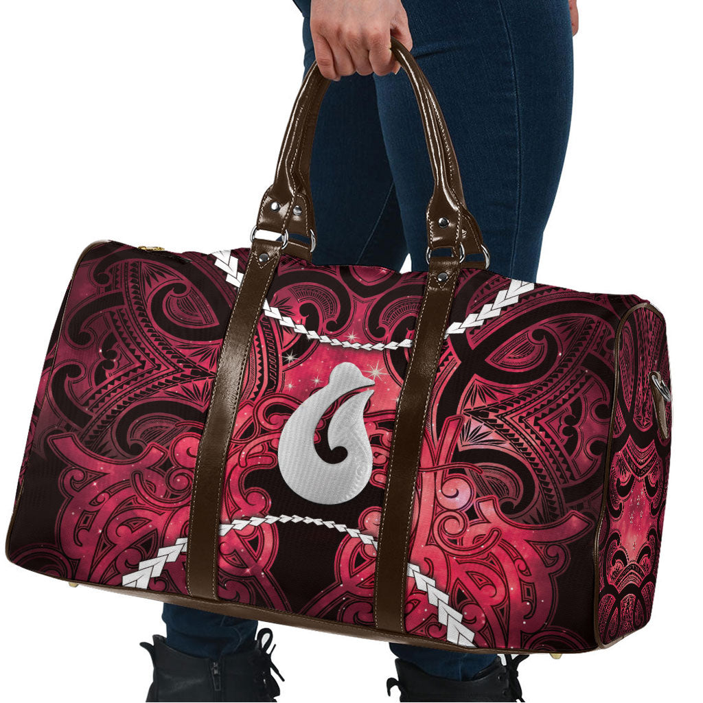 Maori Matariki Hei Matau Whero Travel Bag Maori Kowhaiwhai Pattern Galaxy LT01 - Polynesian Pride