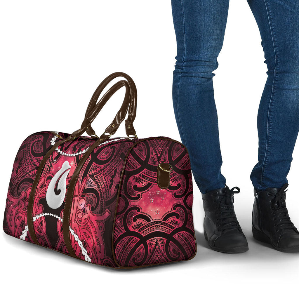 Maori Matariki Hei Matau Whero Travel Bag Maori Kowhaiwhai Pattern Galaxy LT01 - Polynesian Pride