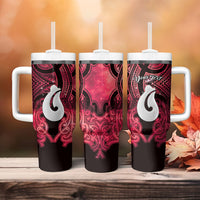 Personalised Maori Matariki Hei Matau Whero Tumbler With Handle Maori Kowhaiwhai Pattern Galaxy LT01 - Polynesian Pride
