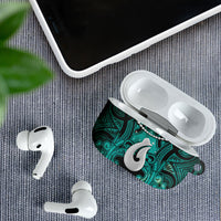Maori Matariki Hei Matau Turquoise AirPods Case Maori Kowhaiwhai Pattern Galaxy