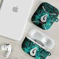 Maori Matariki Hei Matau Turquoise AirPods Case Maori Kowhaiwhai Pattern Galaxy