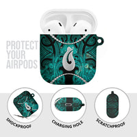 Maori Matariki Hei Matau Turquoise AirPods Case Maori Kowhaiwhai Pattern Galaxy