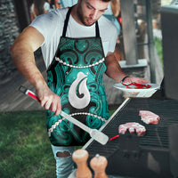 Maori Matariki Hei Matau Turquoise Apron Maori Kowhaiwhai Pattern Galaxy LT01 - Polynesian Pride