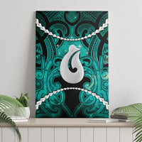 Maori Matariki Hei Matau Turquoise Canvas Wall Art Maori Kowhaiwhai Pattern Galaxy