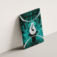 Maori Matariki Hei Matau Turquoise Canvas Wall Art Maori Kowhaiwhai Pattern Galaxy
