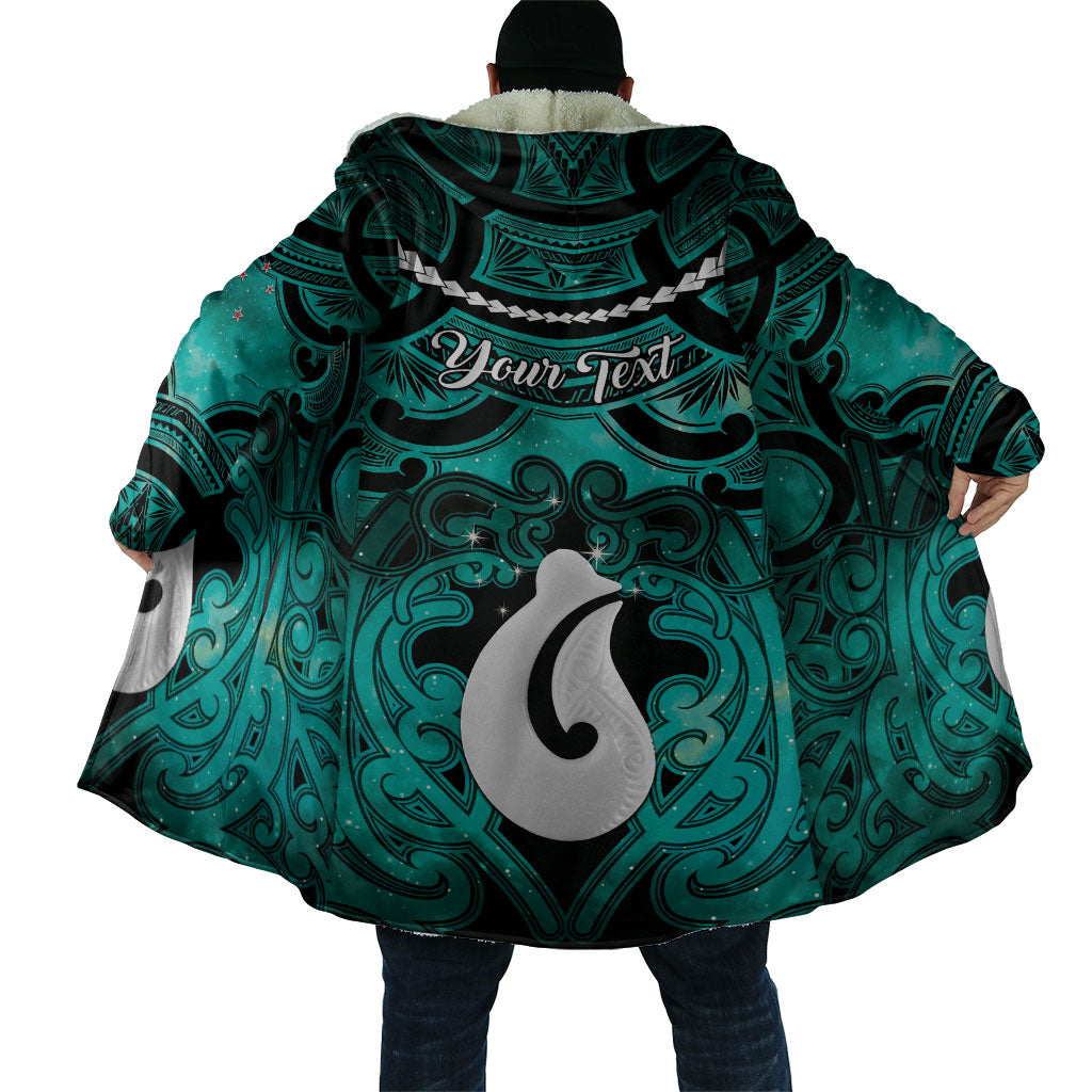 Personalised Maori Matariki Hei Matau Turquoise Cloak Maori Kowhaiwhai Pattern Galaxy LT01 - Polynesian Pride
