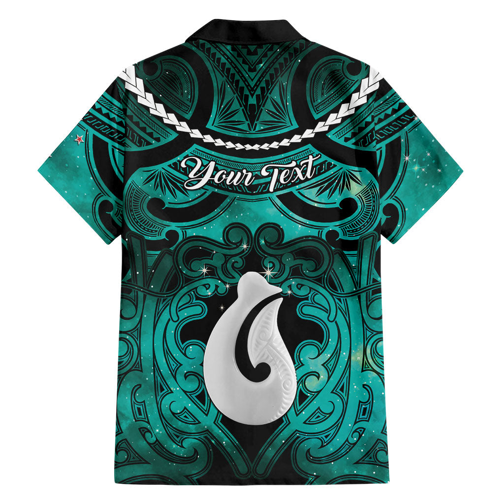 Personalised Maori Matariki Hei Matau Turquoise Family Matching Mermaid Dress and Hawaiian Shirt Maori Kowhaiwhai Pattern Galaxy
