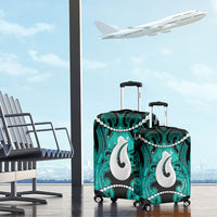 Maori Matariki Hei Matau Turquoise Luggage Cover Maori Kowhaiwhai Pattern Galaxy LT01 - Polynesian Pride