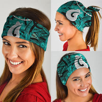 Maori Matariki Hei Matau Turquoise Neck Gaiter Maori Kowhaiwhai Pattern Galaxy LT01 - Polynesian Pride