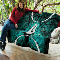 Maori Matariki Hei Matau Turquoise Quilt Maori Kowhaiwhai Pattern Galaxy LT01 - Polynesian Pride