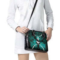 Maori Matariki Hei Matau Turquoise Shoulder Handbag Maori Kowhaiwhai Pattern Galaxy LT01 - Polynesian Pride
