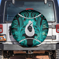 Maori Matariki Hei Matau Turquoise Spare Tire Cover Maori Kowhaiwhai Pattern Galaxy LT01 Turquoise - Polynesian Pride