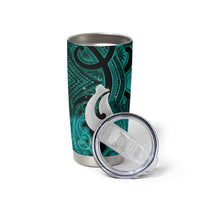 Personalised Maori Matariki Hei Matau Turquoise Tumbler Cup Maori Kowhaiwhai Pattern Galaxy