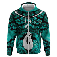 Personalised Maori Matariki Hei Matau Turquoise Zip Hoodie Maori Kowhaiwhai Pattern Galaxy LT01 Zip Hoodie Turquoise - Polynesian Pride